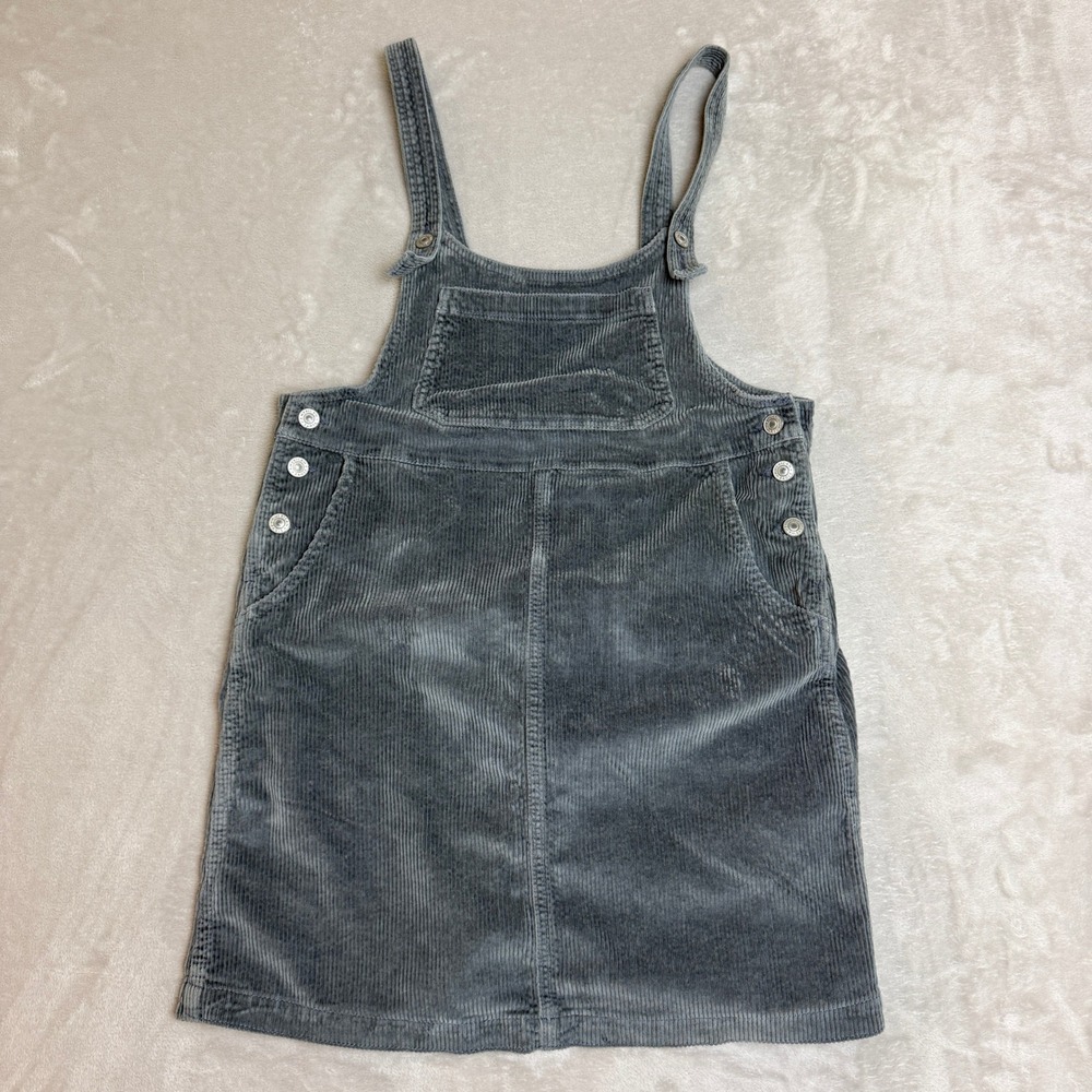 American Eagle Corduroy Overall Mini Skirt Women M Gray Boho Indie 90s Y2K Style